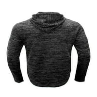 Niuer мъжки редовно прилягане на качулка пуловер мъже мъже ежедневни върхове солиден цвят зимен дълъг ръкав тениска качулки черни m