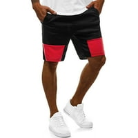 Jsaierl Mens Jogger Shorts Лятна ежедневна фитнес бодибилдинг джобни цветни блок спортни шорти панталони