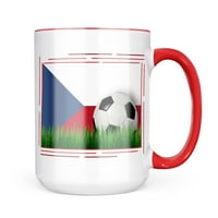 Неоунлонд футболен отбор флаг Чехия Подарък за халба за любители на чай за кафе