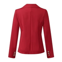 Daqian плюс размер върхове разчистване жени плюс размер копринено сатенено яке официални жилетка за жилища работен офис костюм палто якета за жени разрешение червено 8