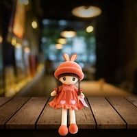 Карикатура момиче пълнени плюшена кукла, сладка мека играчка подарък за рожден ден за деца възрастни