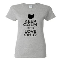 Дамите пазят спокойни и обичат тениската на тениската на Охайо