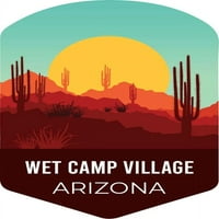 и r внася мокър лагер Village Arizona сувенир винил стикер с стикер кактус пустинен дизайн