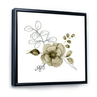 Евкалиптови клонки със Анемония букет цвете и рамка живопис платно Арт Принт