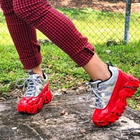 Антъни Уанг Блекбъри - Мода маратонки клин в червено мулти