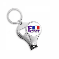 Франция национален флаг син шаблон Nail Nipper Key Chain Opener Clipper Clipper