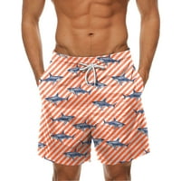 Feternal Mens забавно бързо сухо сърфиране плувни стволове летни плажни къси панталони празници сладка дъска за теглене късо