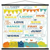 'M Happy Wall Poster, 14.725 22.375