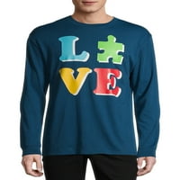 Тениска за любов с аутизъм за осъзнаване на аутизъм