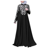 Дамски абая с дълъг ръкав мюсюлманска рокля молитвени дрехи ежедневни ислямски кафтан джилбаб мюсюлмански дрехи jilbab дълга макси рокля
