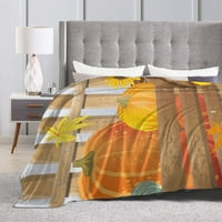 Антилпилинг фланелен леглен одеяла тиква тиква-диван-ултра-мек микро руно диван легло къмпинг за пътуване за възрастни 50 x40