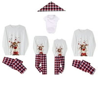 Yilvust Коледна семейна пижама празник Christma Pajama Family Matching PJS Set Sleepwear Elk Xmas Jammies