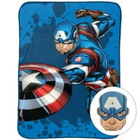 Марвел Капитан Америка възглавница и одеяло комплект