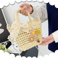 Славна чанта Dabuliu, плажна чанта, малки торбички за кръстосано тяло за жени, бохемски ръчно изработени цветя, изтъкани чанта