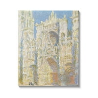 Ступел индустрии Руанската катедрала, западна фасада слънчева светлина Клод Моне живопис живопис галерия увити платно печат стена изкуство, дизайн от един1000пейнт