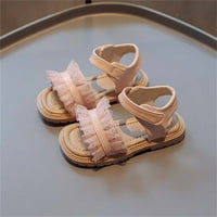 Quealent Little Kid Girls Sandal Size Girls Sandals Toddler Baby Girl Shoes Дишащ обувка Dew Toe Bage Chead Cenge Sandals за малки момичета розово 13.5