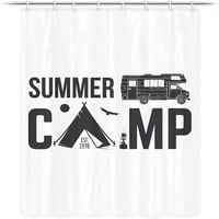 Душ завеса ремарке за къмпинг баня летен лагер ремарке за къмпинг палатка по -къси и тесни завеси с комплект куки