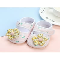 Ritualay Infant Cras Shoes Floral Moccasins Мека подметка първа ходеща обувка декор сладки принцеси апартаменти Небрежни закрити и на открито предшественик Mary Jane Flat Pink 6- месеца