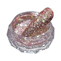 Dengmore Nail Art Crystal Diamond Powder мигащ смесен бижута за пайети за нокти супер ярки