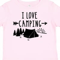 Inktastic обичам да къмпинг- палатка и дървета подаръци за малко дете или тениска за момиче
