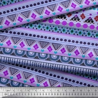 Соимой Креп копринен плат Ацтек геометрични тъкани щампи от двор широк