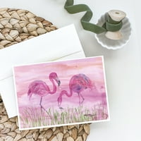 Фламинго поздравителни картички с пликове, 5 7