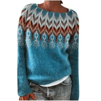 Turilly пуловери за жени кръг цвят на шията, съвпадащ с свободни жени моден пуловер удобен пуловер
