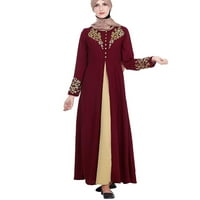 Mybatua Abaya с Hijab Jilbab Ислямско облекло Макси Мюсюлманска рокля Burqa, m