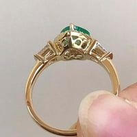Mairbeon сватбен пръстен разкошен ретро подарък Golden Love Heart Rhinestone Finger Ring Fashion Jewelry