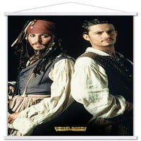Карибските пирати на Дисни: Проклятието на черната перла - Плакат за стена на дуо с дървена магнитна рамка, 22.375 34