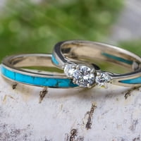 Heiheiup на дъщеря ми сребро естествен скъпоценен диамантен комплект прости модни бижута Популярни бижута пръстени