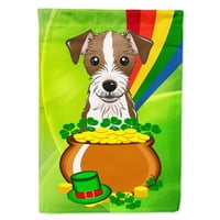 Carolines Treasures BB1946GF Jack Russell Terrier St. Patricks Ден флаг градина размер малък, многоцветен