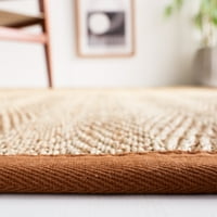 Естествени влакна Maisy Border морска трева Runner Rug, Natural Brown, 2'6 20 '