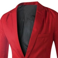 Клирънс мъжки тънки прилепнали небрежни бутони блейзър яке спортно палто лек ежедневен костюм блейзър якета червено палто