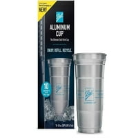 Топка алуминиева чаша, еднократни рециклируеми Чаши за студени напитки, Оз. Чаши, Сребро, Брой