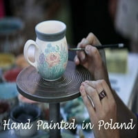Полска Керамика Оз чаша Ръчно рисувана в Болеславец, Полша + сертификат за автентичност
