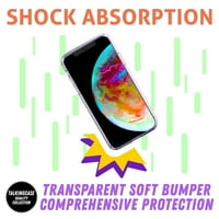TalkingCase Slim TPU Phone Case, съвместим за Motorola Moto G Stylus, Blue Violet Print, тънък, гъвкав, меко докосване, САЩ