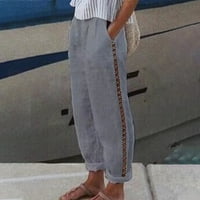 Gathrrgyp шорти за жени клирънс $ +, женски удобни подрязани от свободно време панталони със солини от солини йога панталони