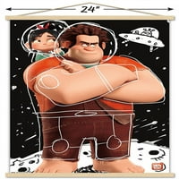 Disney Wreck It Ralph: Ralph разбива интернет - Space Doodle Wall Poster с магнитна рамка, 22.375 34