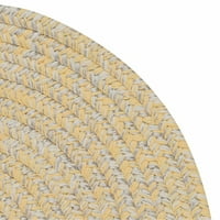 Колониални мелници 10 '13' жълто и сиво с всички цели ръчно изработени обратими килим за хвърляне на овална зона