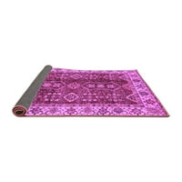 Ahgly Company Indoor Rectangle Abstract Purple Modern Area Rugs, 2 '5'
