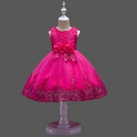 Момичета пролетна рокля топка принцеса парти флорална рокля рокля рокля