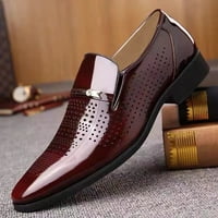 fvwitlyh кожени обувки за мъже кожени обувки мъже класически стил мъжки обувки модни кухи метални ивици декорация бизнес ежедневни мъжки ботуши