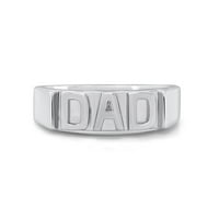 Ден на бащата Бижута Подаръци 14k Бяло злато над стерлинги сребро мъже татко бандата пръстен размер-11
