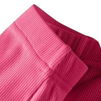 Джайити мини марка мода есен Секси Ръкав в-врата Блузи твърди дълги гащеризон комплекти дамски есен в-врата, диференциран силует с ръкави Макси рокля за случайни горещо розово Размер л