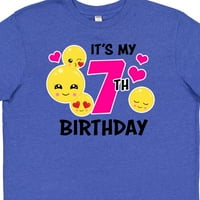Inktastic е моят 7-ми рожден ден с усмихнати тениска на емотиконите