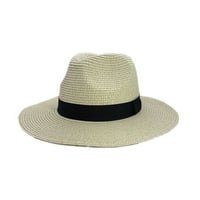 Unise Wide Straw-Hat Straw Sunshade Fashion Hat Leisure Beach Sun Hat
