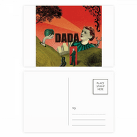 Анархия antiwar dada art deco модна пощенска картичка комплект рожден ден поща благодарение на поздравителна картичка