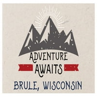 Brule Wisconsin сувенирен хладилник Magnet Adventure очаква дизайн