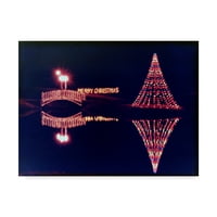 Търговска марка Изящно изкуство „Весела Коледа високо дърво“ платно от Одри